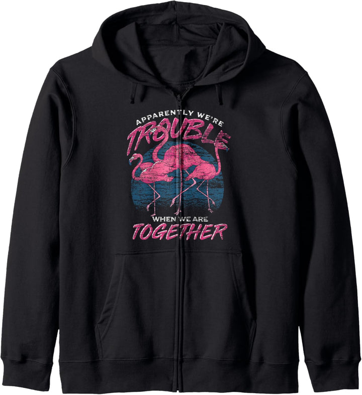 Offensichtlich sind wir in Schwierigkeiten Lustiges Flamingo Kapuzenjacke