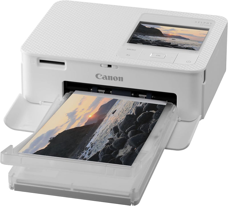 Canon SELPHY CP1500 Mini Fotodrucker mobil tragbar unterwegs (bis Postkartengrösse 10x15cm, WLAN, Ha