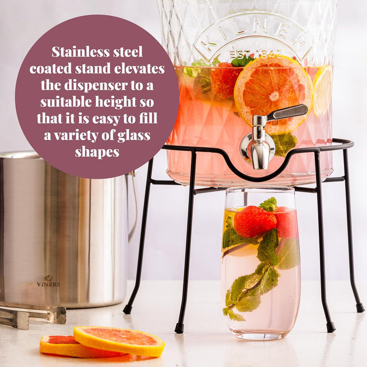 KILNER Getränkespender Ständer für ROUND Getränkespender | Ø 19 cm | Stabiler Stand | Für das komfor