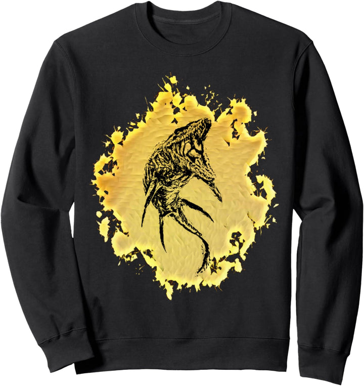 Mosasaurus Motiv Dinosaurier Saurier Urzeit Zähne Dino Sweatshirt
