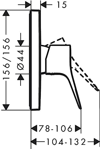 hansgrohe Wannenarmatur Vivenis, Unterputz Brausebatterie, Duscharmatur für 1 Funktion, Chrom Chrom