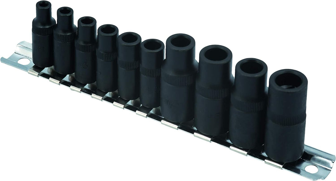 Laser 7901 Wasserhahn-Steckschlüssel-Set, 3/8 Zoll D, 1/4 Zoll D, 10-teilig