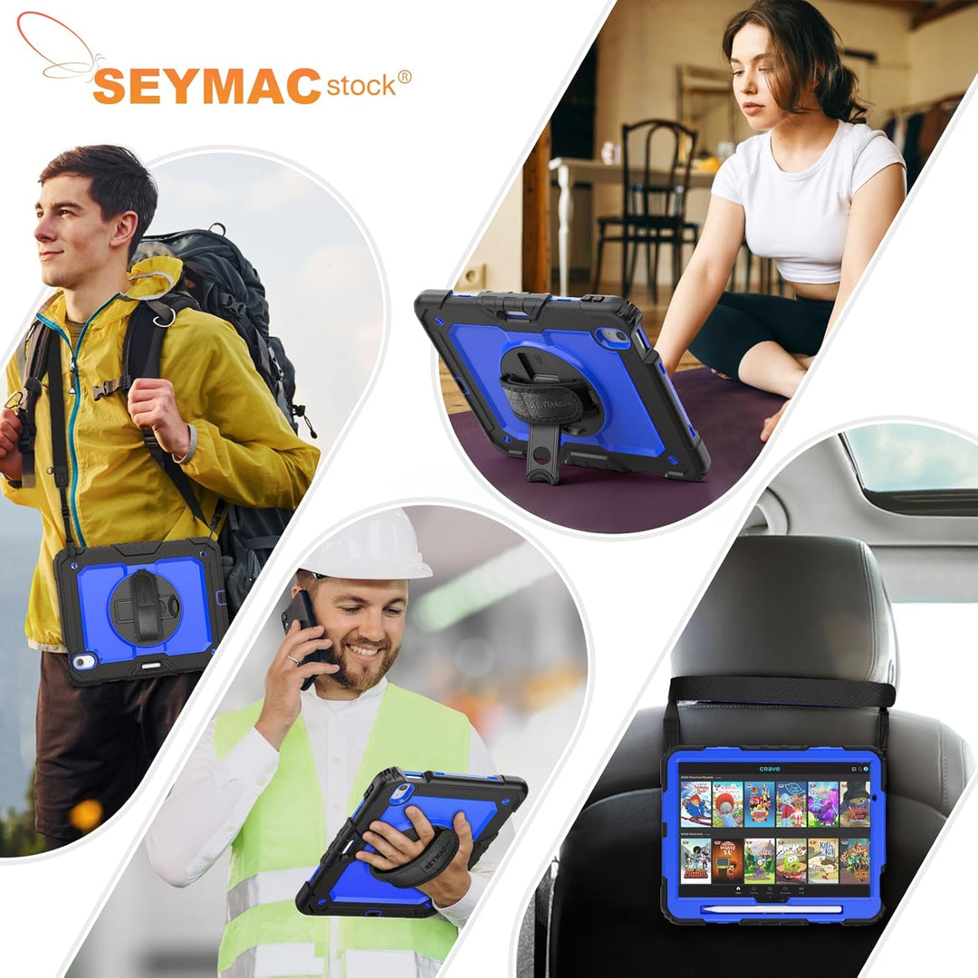 SEYMAC stock Hülle für iPad Air 11 Zoll 2025/2024 (M3/M2, Air 7./6. Generation), Stossfeste Schutzhü