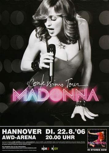 Madonna - Confessions, Hannover 2006 » Konzertplakat/Premium Poster | Live Konzert Veranstaltung | D