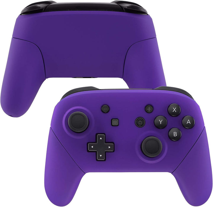 eXtremeRate Griff Hülle Set für Switch Pro Controller, Matt DIY-Ersatz Front Case/Rücken Gehäuse&amp;Han