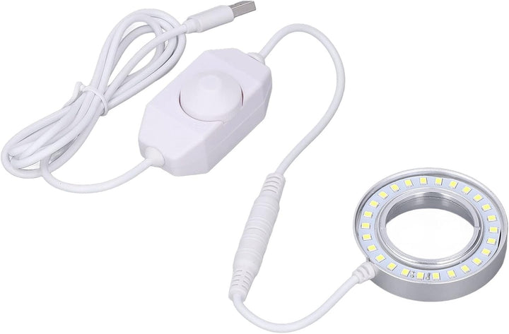 LED-Ringlicht-Illuminator für Stereomikroskope, Spiralschnalle, Einstellbare Helligkeit, LED-Mikrosk