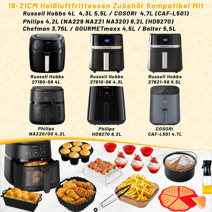 Heissluftfritteuse Zubehör - Airfryer Zubehör für Philips Airfryer 2000 Series NA229/00 NA220 4,2L H