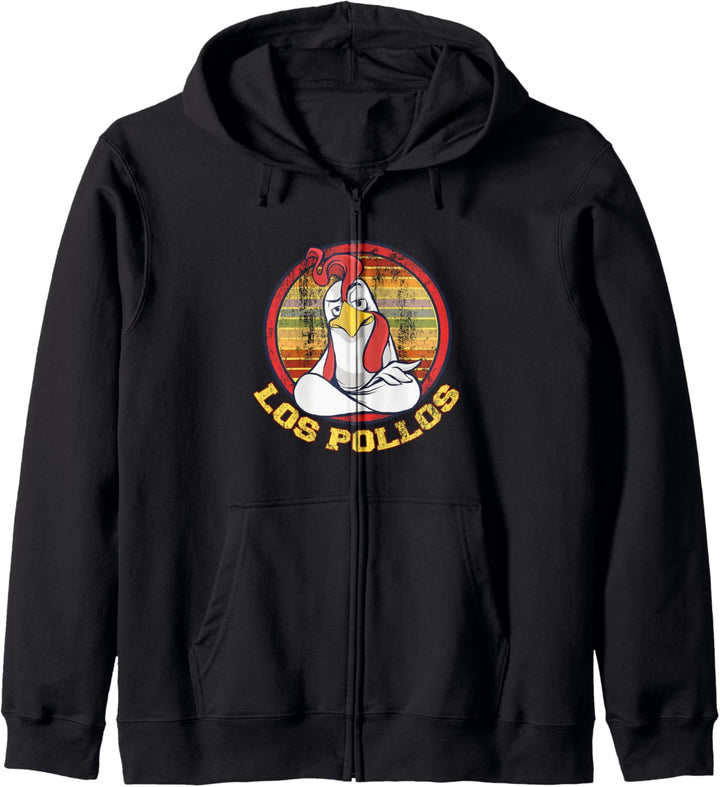 Los Pollos Huhn Retro Vintage Kapuzenjacke
