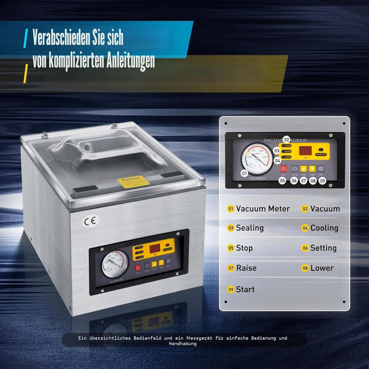 Vakuumiergerät, kammervakuumierer,vakumierergerät für lebensmittel, Benchtop Vakuumiergerät, Industr