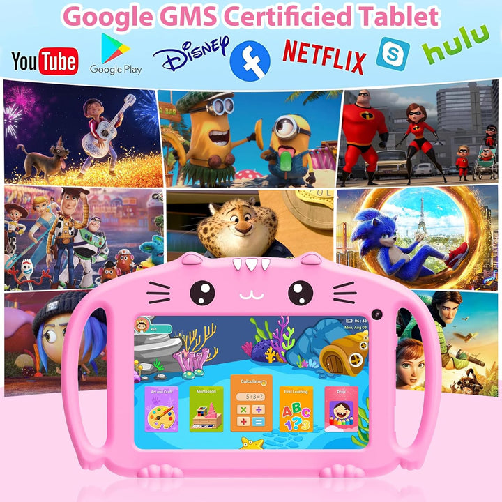 Kids Tablet für Kinder 7 Zoll Kinder Tablet Android mit WiFi 32GB ROM Dual Kamera Elterliche Kontrol