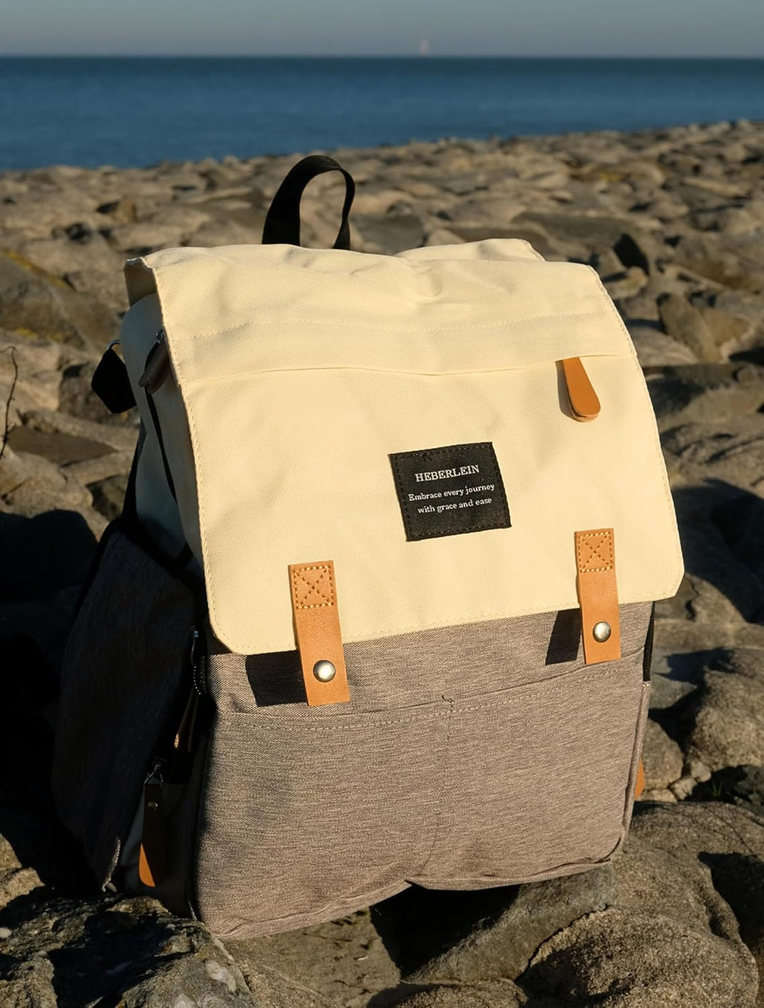 Heberlein Prestige Wickelrucksack, lässige Wickeltasche/Babytasche, praktisch gross, Rucksack für Ma
