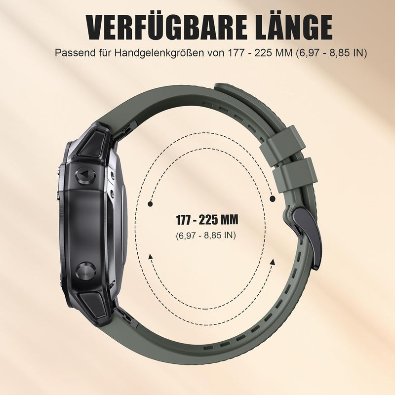 Quickfit 22mm für Garmin Fenix 5/5 Plus/6/6 Pro/7/7Pro, Quickfit Armband 22mm für Garmin Epix 2, Ins