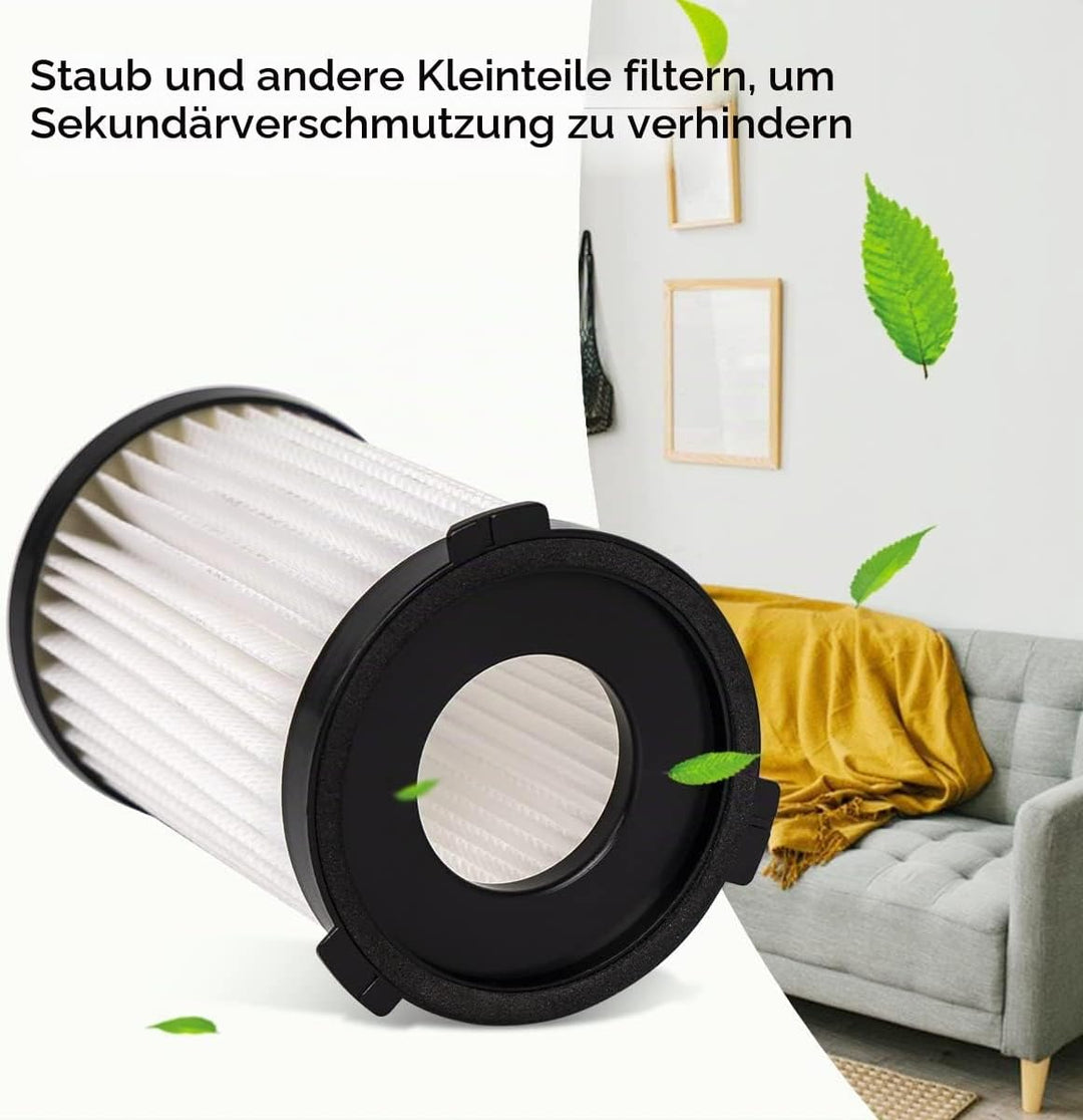 YanBan 4 HEPA-Filter + 4 Schwamm Kompatibel mit MooSoo D600/D601 iwoly V600, für Ariete Handy Force