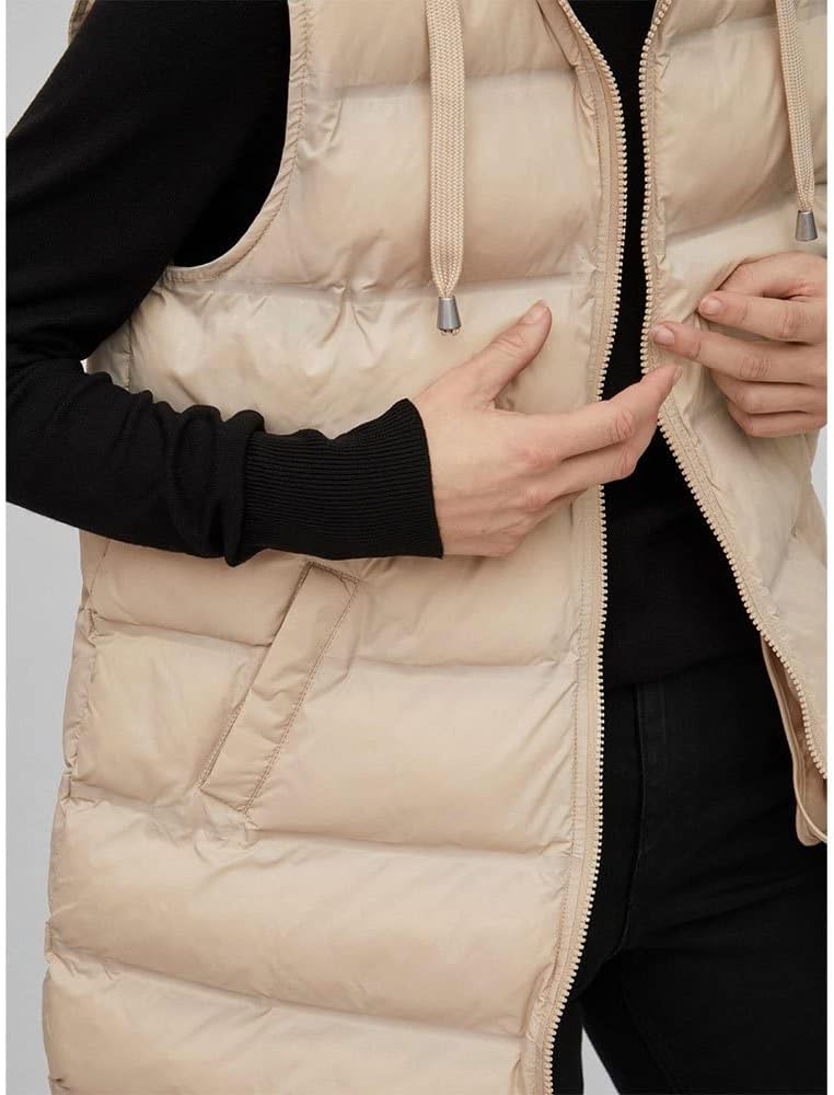 Vila Damen VITRISH New Padded S/L Vest - NOOS 14085934, Cement