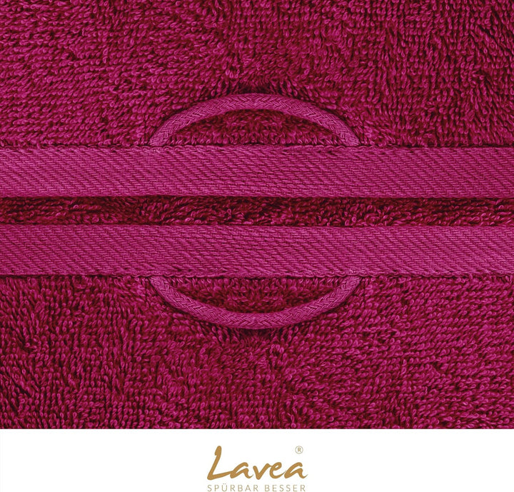 Lavea® 4er Set Handtuch 50x100 cm – Saugstarke und Weiche Handtücher aus 100% Baumwolle, Frottierser