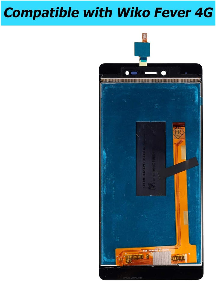 E-YIIVIIL Ersatz LCD Display Kompatibel Für Wiko Fever 4G 5,2 inch (Weiss Ohne Rahmen) Ersatzteil Re