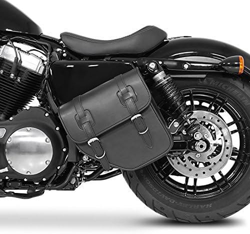 BS-Motoparts Satteltasche für Hyosung Aquila GV 125 Texas Schwarz rechts