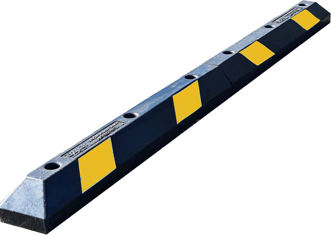UvV UVPK800x Parkstopper, Radstopp 180 cm (2x90cm) Gummi Parkplatzbegrenzer inkl. Schraubenset. 100%
