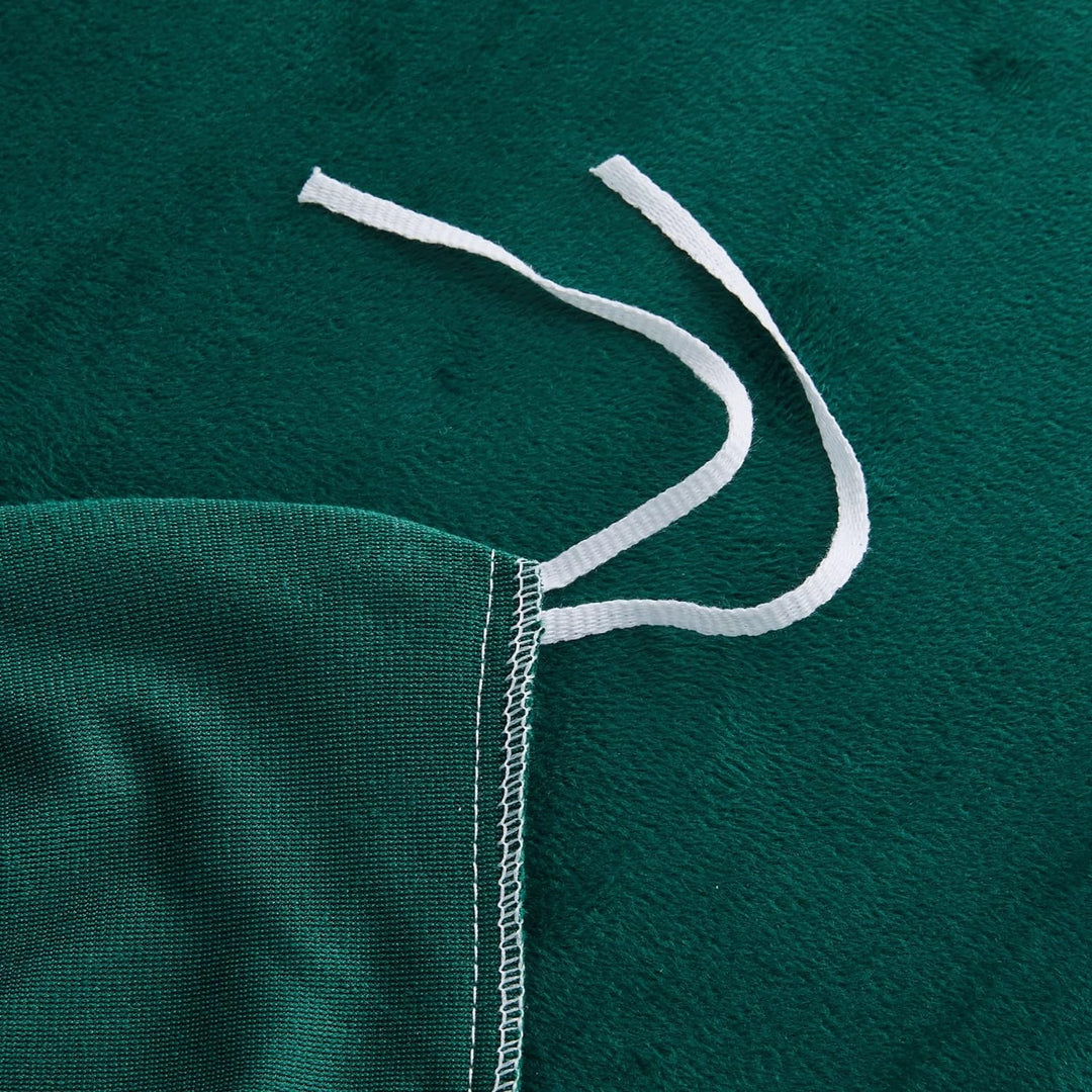 Damier Warme Winter Bettwäsche 135x200cm Grün Dunkelgrün Cashmere Touch Plüsch Bettwäsche Set 2 Teil
