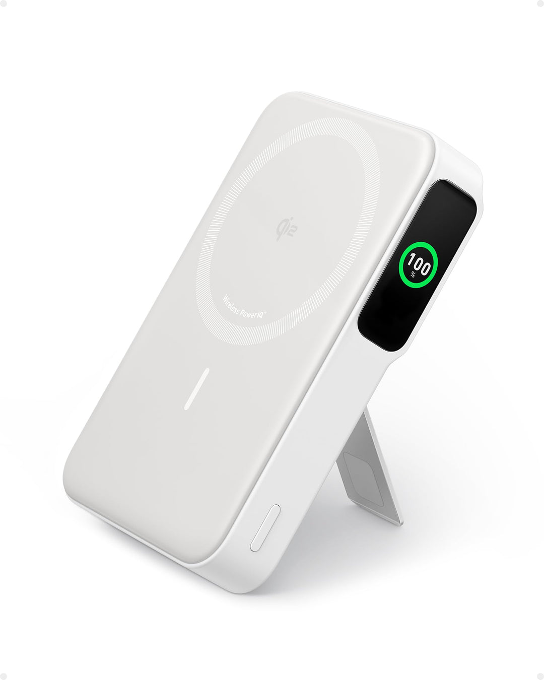 Anker MagGo Powerbank, Qi2-zertifiziert 15W MagSafe-kompatibles Ladegerät, 10.000mAh, Display & klap