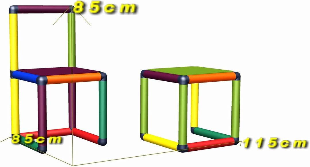 move and stic Stuhlset Felix mit Stuhl und Hocker