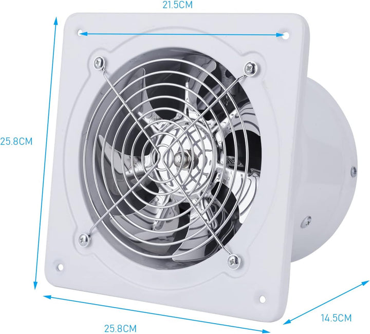 Abluftventilator Ø200mm, 8 Zoll Rohrventilator Wandventilator Lüfter Badlüfter Industrielüfter Abluf
