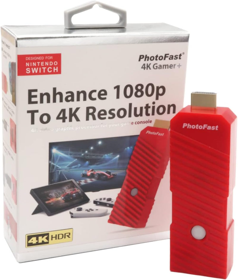 PhotoFast 4K Gamer+ Enhance 1080p to 4K Resolution Adapter Switch Konsole Videoprozessor für NS Swit