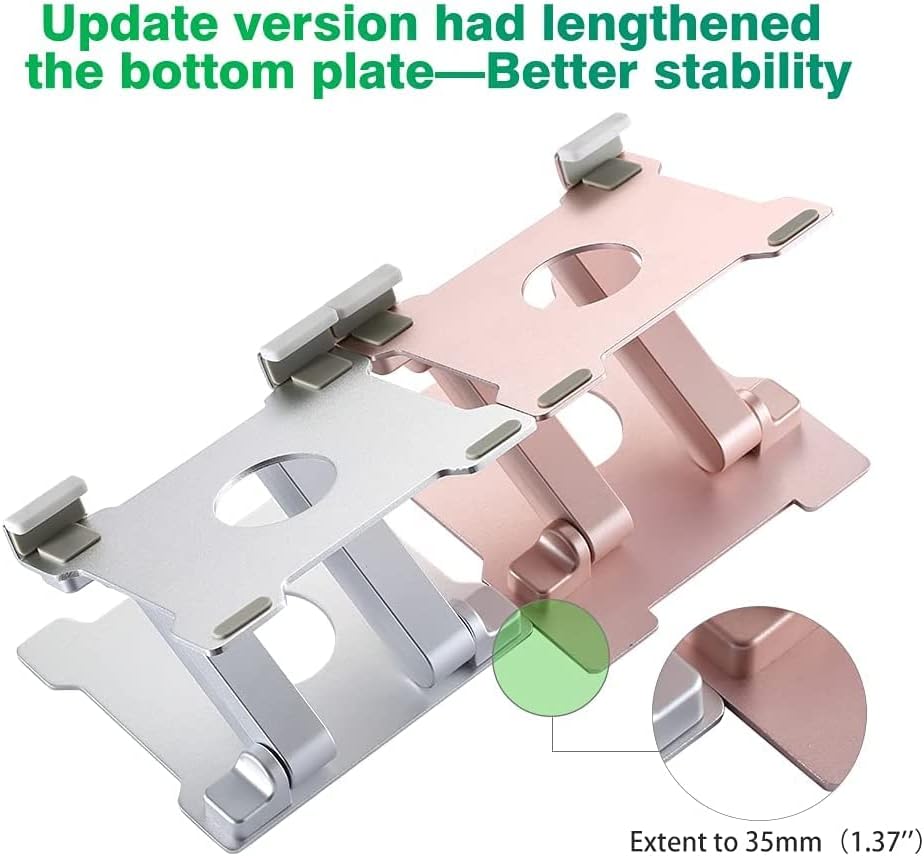 Tablet iPad Stand,【Updated】 Adjustable Eye-Level Aluminum Solid Desktop Stand Holder,Compatible with