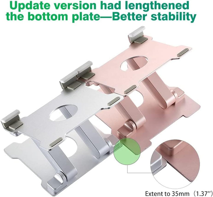 Tablet iPad Stand,【Updated】 Adjustable Eye-Level Aluminum Solid Desktop Stand Holder,Compatible with