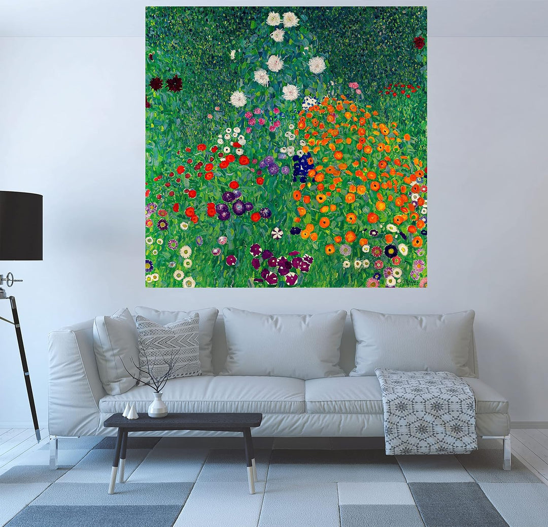 Blumengarten von Gustav Klimt Leinwandbilder Wandkunstdrucke Wohnkultur Hängende Fotos Impressionism