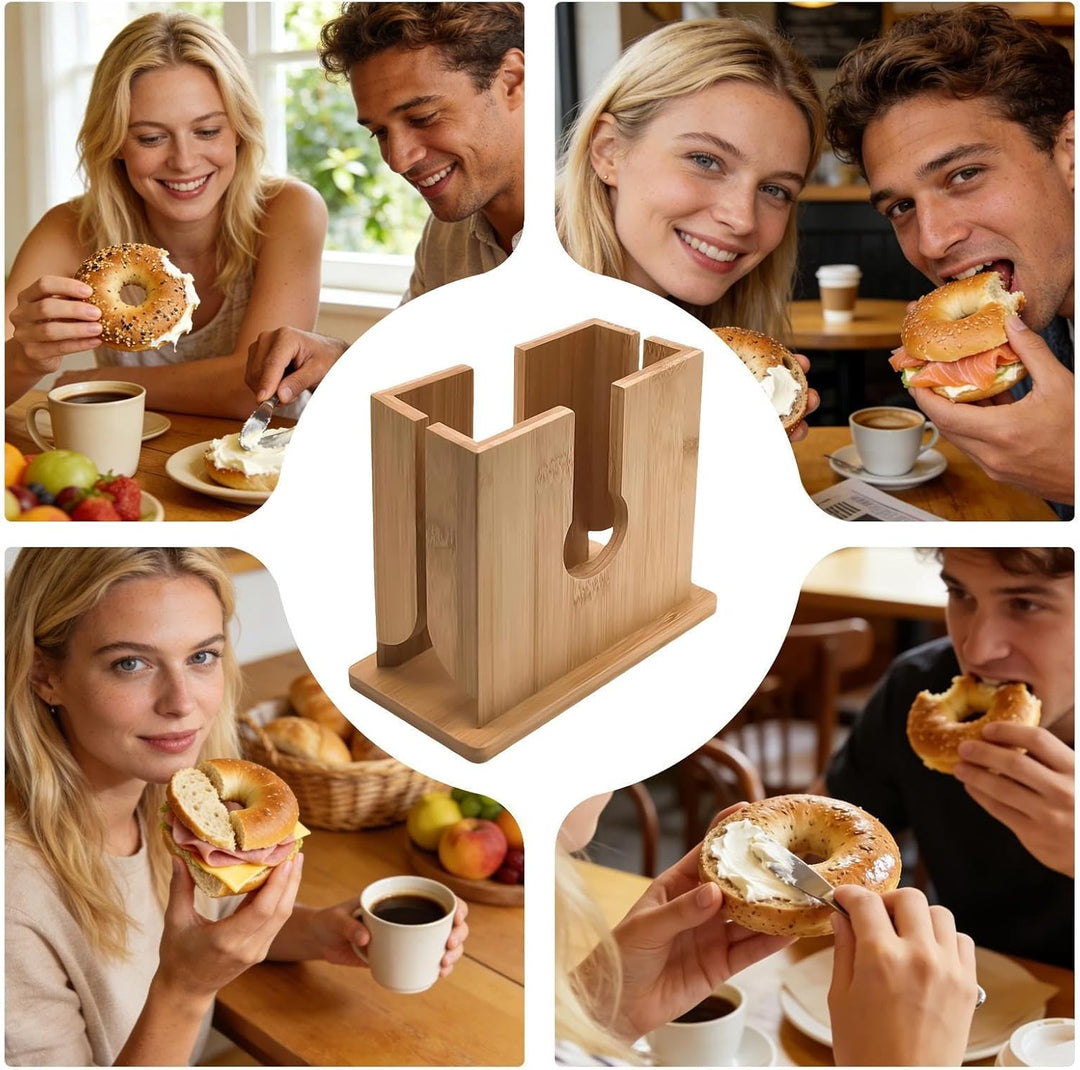 Bagelschneider Mühelose Sichere Und Leicht Zu Reinigende Schneidrille | Bagelschneider Für Grosse Ba