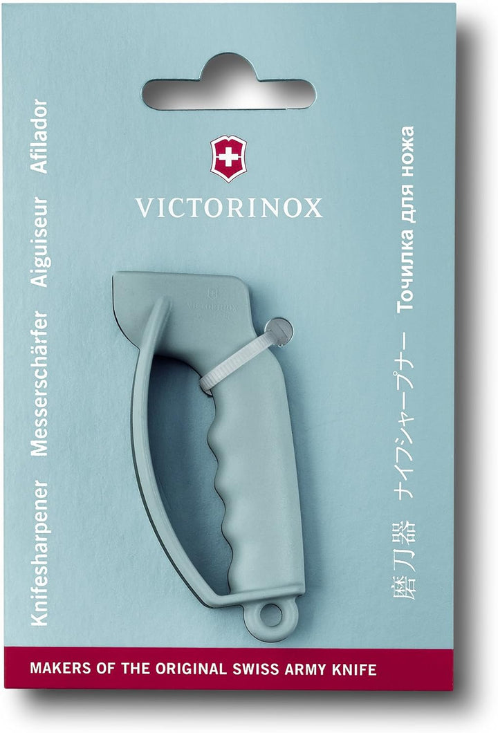 Victorinox Messerschärfer Klein für Taschenmesser und Wellenschliff Messer, grau & Dual-Messerschärf