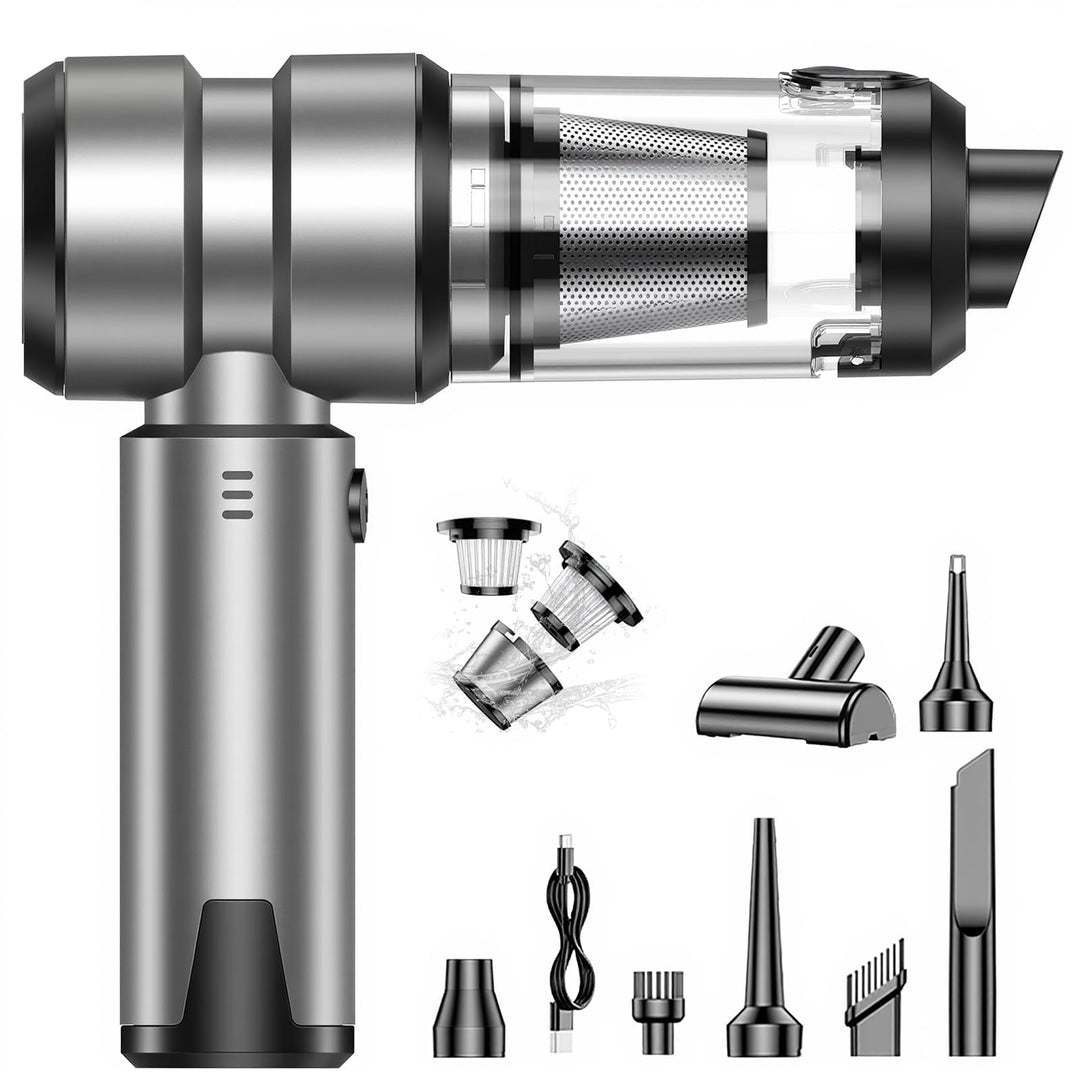 Autostaubsauger 4-in-1 Handstaubsauger Akku Kabellos, 16000Pa Bürstenloser Motor, 43Min Ultra-Lange