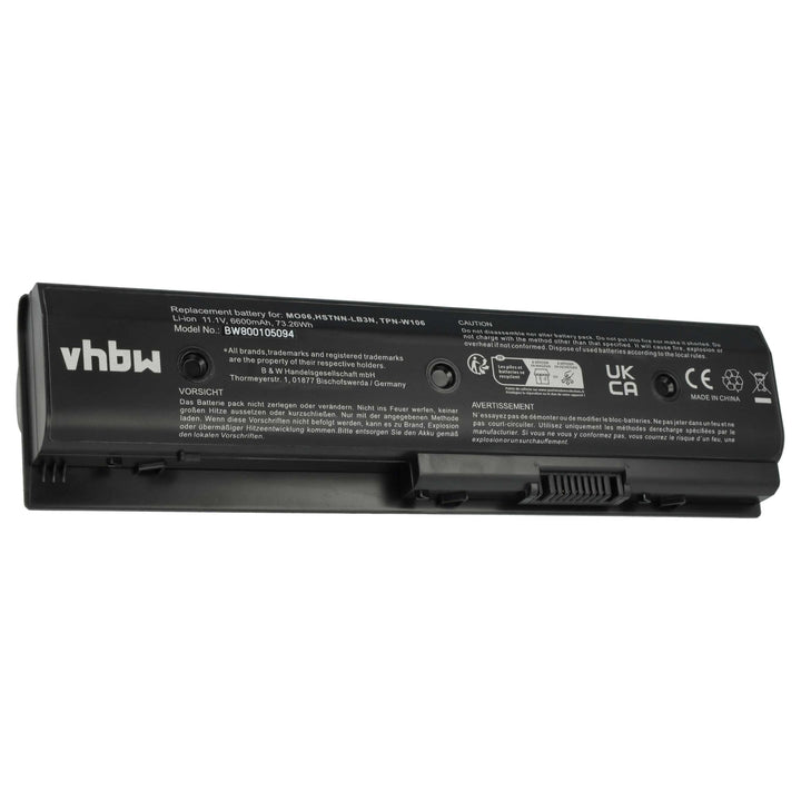 vhbw Akku 6600mAh Notebook Laptop HP Pavilion Envy dv7 dv4 dv6 m6 Ersatz für 671567-421 671567-831 6