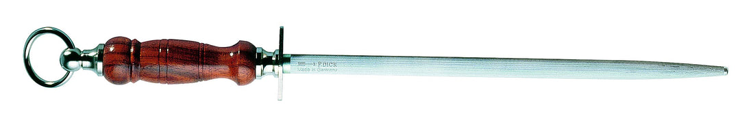 F. DICK Wetzstahl mit Holzgriff (Klingenlänge 30 cm, Wetzstahl oval, Schleifwerkzeug für Kochmesser,