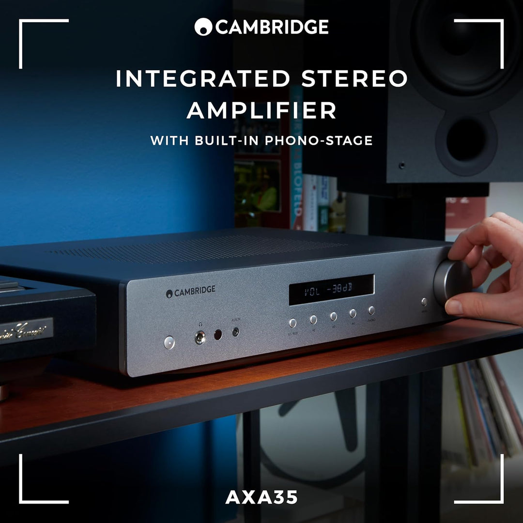 Cambridge Audio AXA35 Audio-Verstärker, 35 W, 0,01%, 82 dB, 47000 Ω, 5–50000 Hz, Klemmanschlüsse