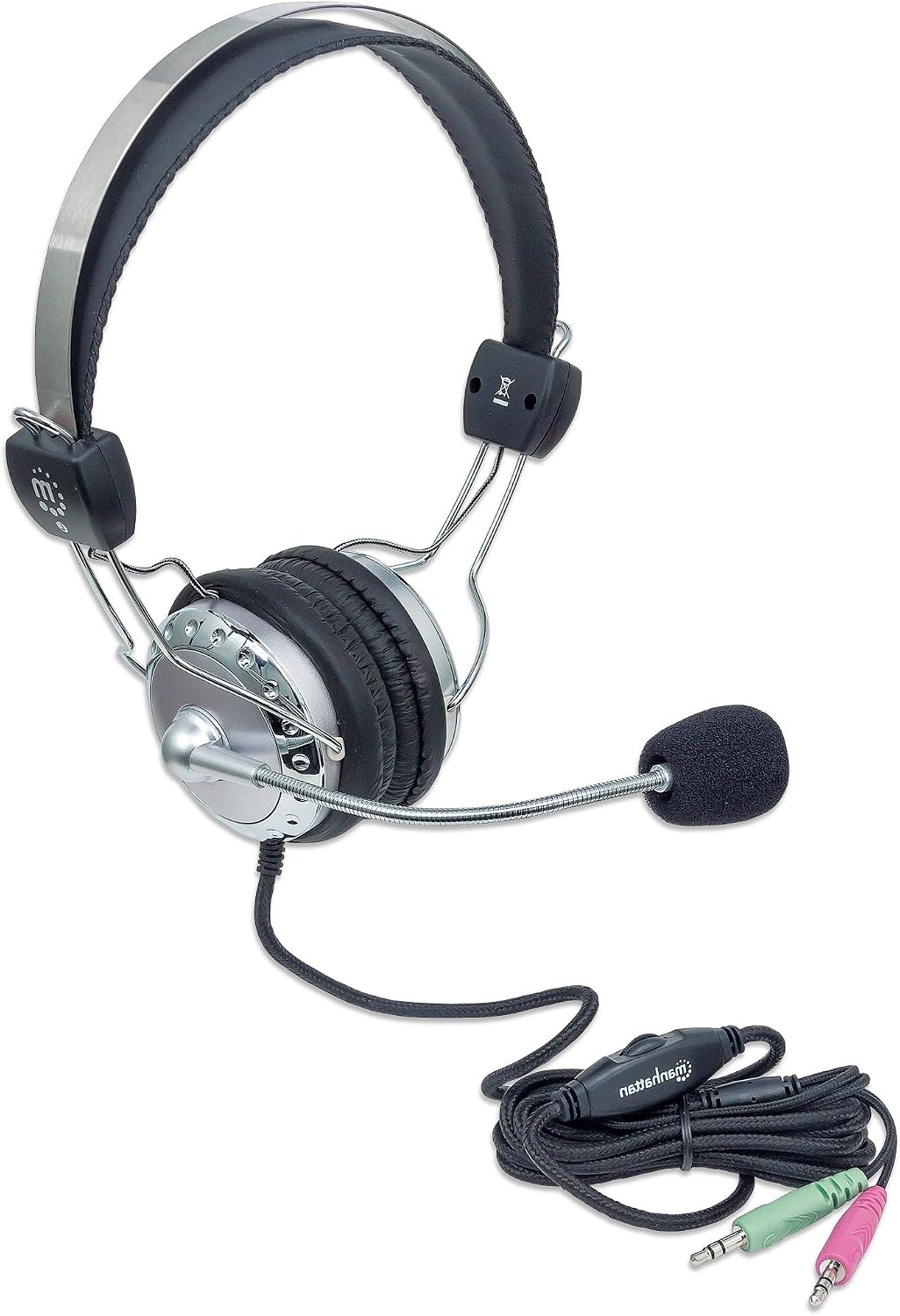Manhattan Stereo Headset (Flexibles Mikrofon aus Edelstahl mit integrierter Lautstärkeregelung), 175