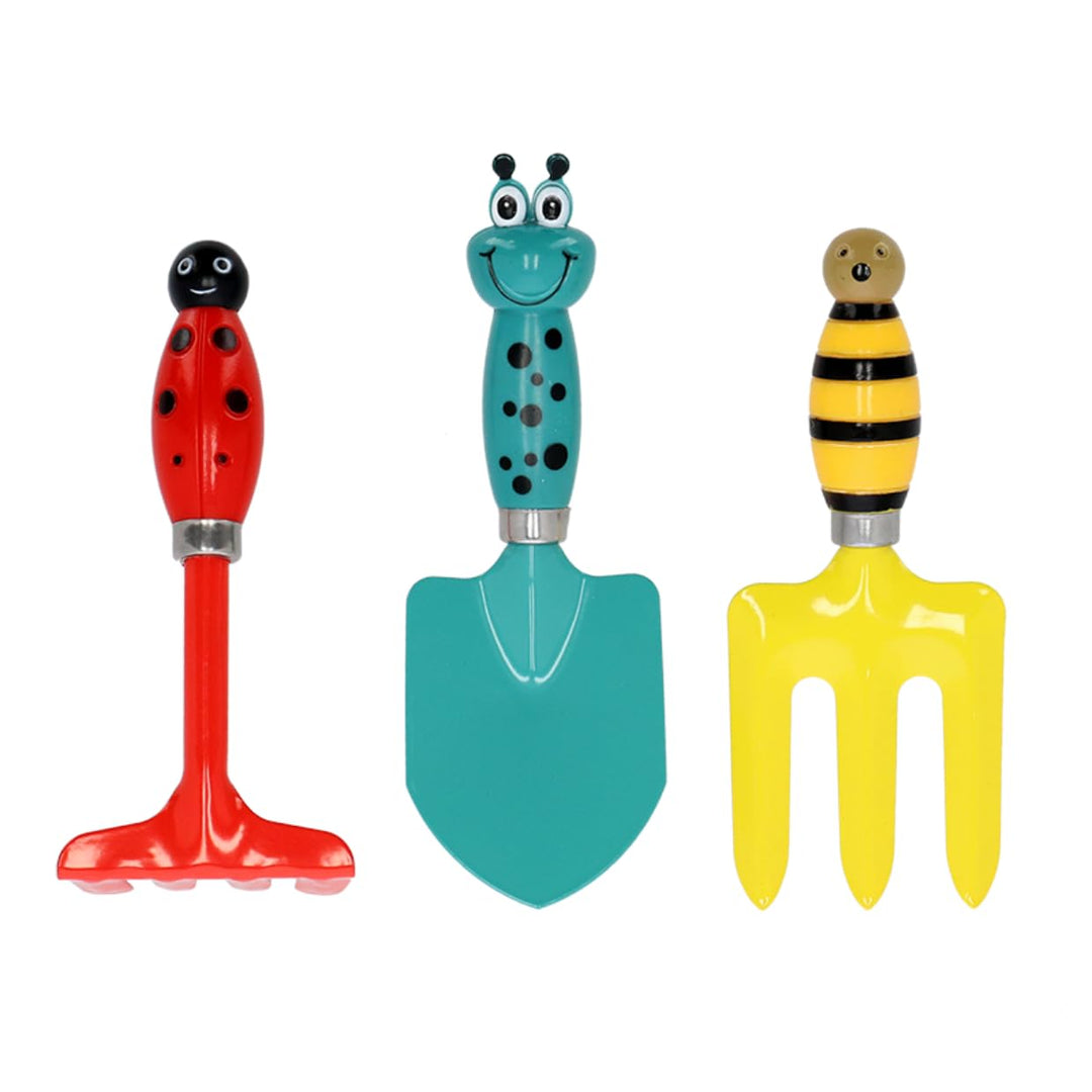 3er Set Kinderwerkzeuge mit Insektenmotiv