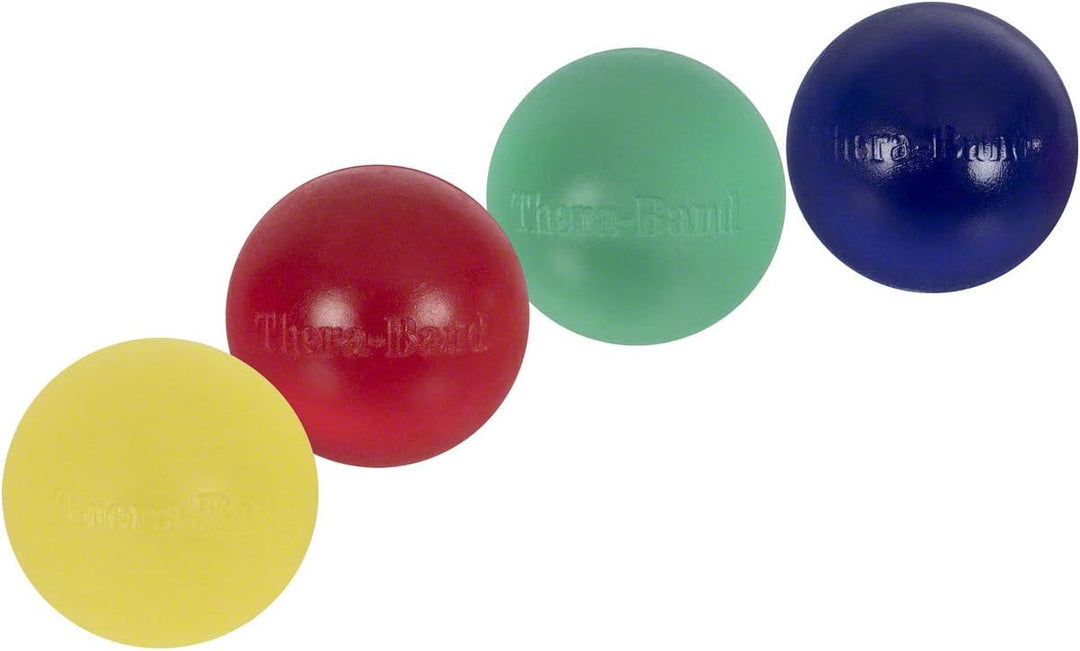 Sport-Tec Thera Band Handtrainer-Set Fingertrainer Antistressball, 4 Stärken inkl. Holzbox