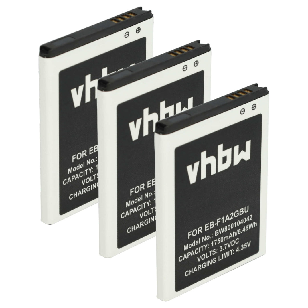 vhbw 3X Akku kompatibel mit Samsung Galaxy Camera EK-GC100Z, Camera EK-GC110, EK-GC120 Handy Smartph