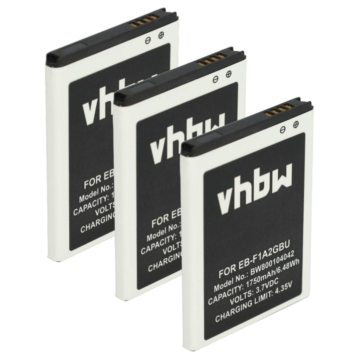 vhbw 3X Akku kompatibel mit Samsung Galaxy Camera EK-GC100Z, Camera EK-GC110, EK-GC120 Handy Smartph