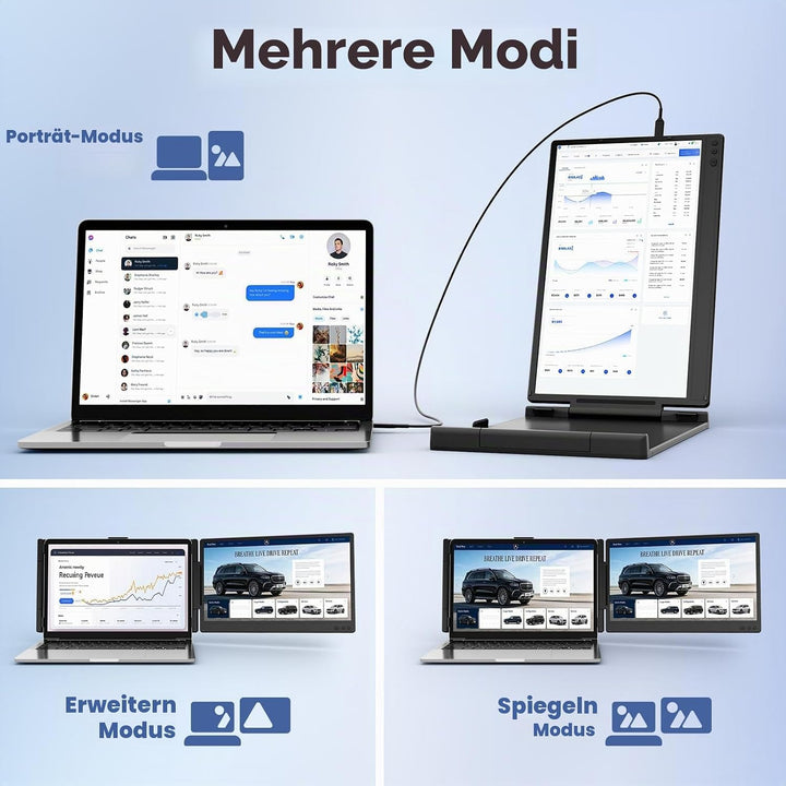 KEFEYA Laptop Bildschirm Erweiterung für Alle Laptops 120% sRGB FHD Duble-14"