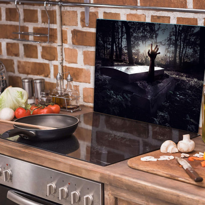 TMK ArtDeko Herdabdeckplatte 1 Teilig 60x52 cm - Spritzschutz Herdabdeckung – Herdschutz aus Sicherh
