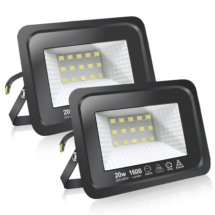 EXTRASTAR 20W LED Strahler, Superhell Led Strahler Aussen, IP65 Wasserdicht LED Fluter, 3000K Warmwe