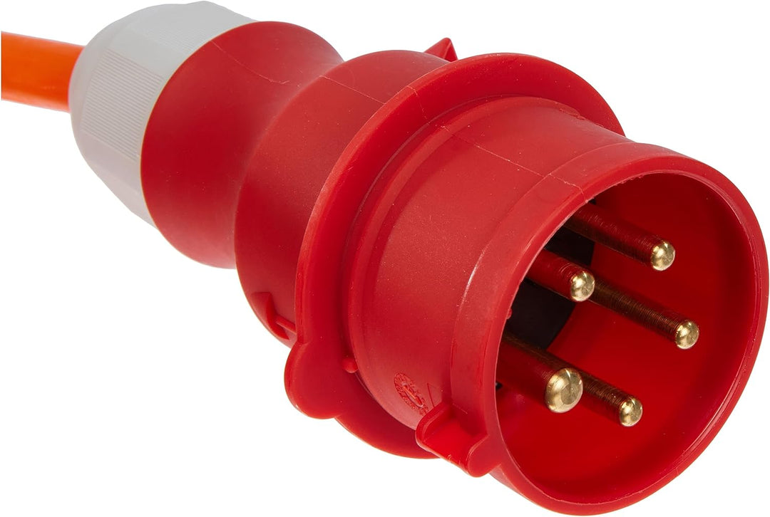 as - Schwabe CEE Baustellen-Spiralkabel 5 m, ausziehbare Leitung H07BQ-F 5G2,5, mit CEE-Stecker + CE