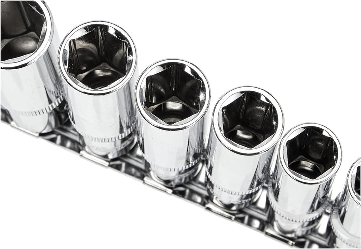 KS Tools 918.0611 3/8" CHROMEplus Sechskant-Stecknuss-Satz, lang, 11-tlg. 8-19mm