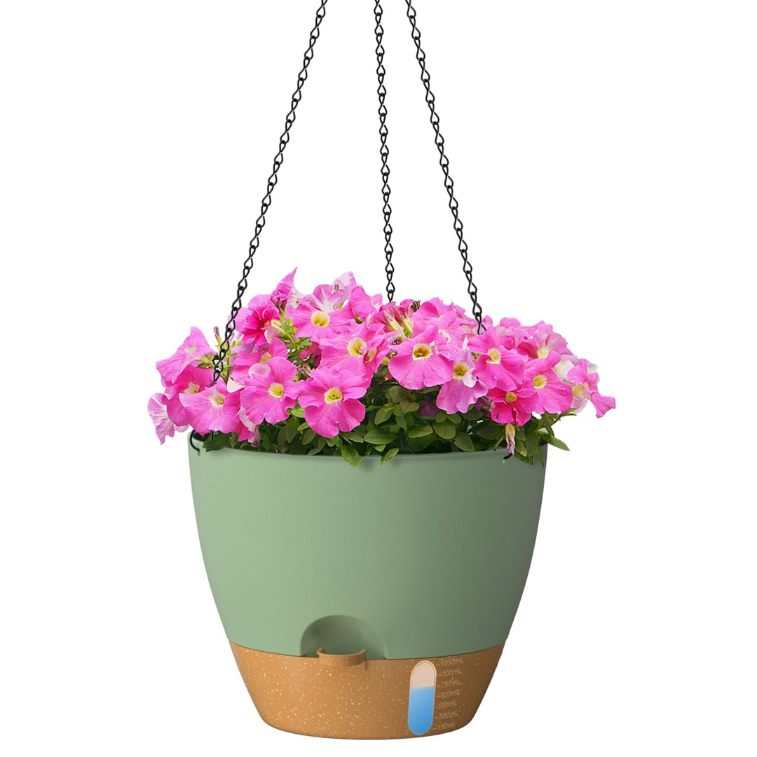 ZMTECH 30 cm Blumentopf Hängend mit Bewässerungslippe 12 Zoll selbstbewässernder Pflanzentopf mit Ab