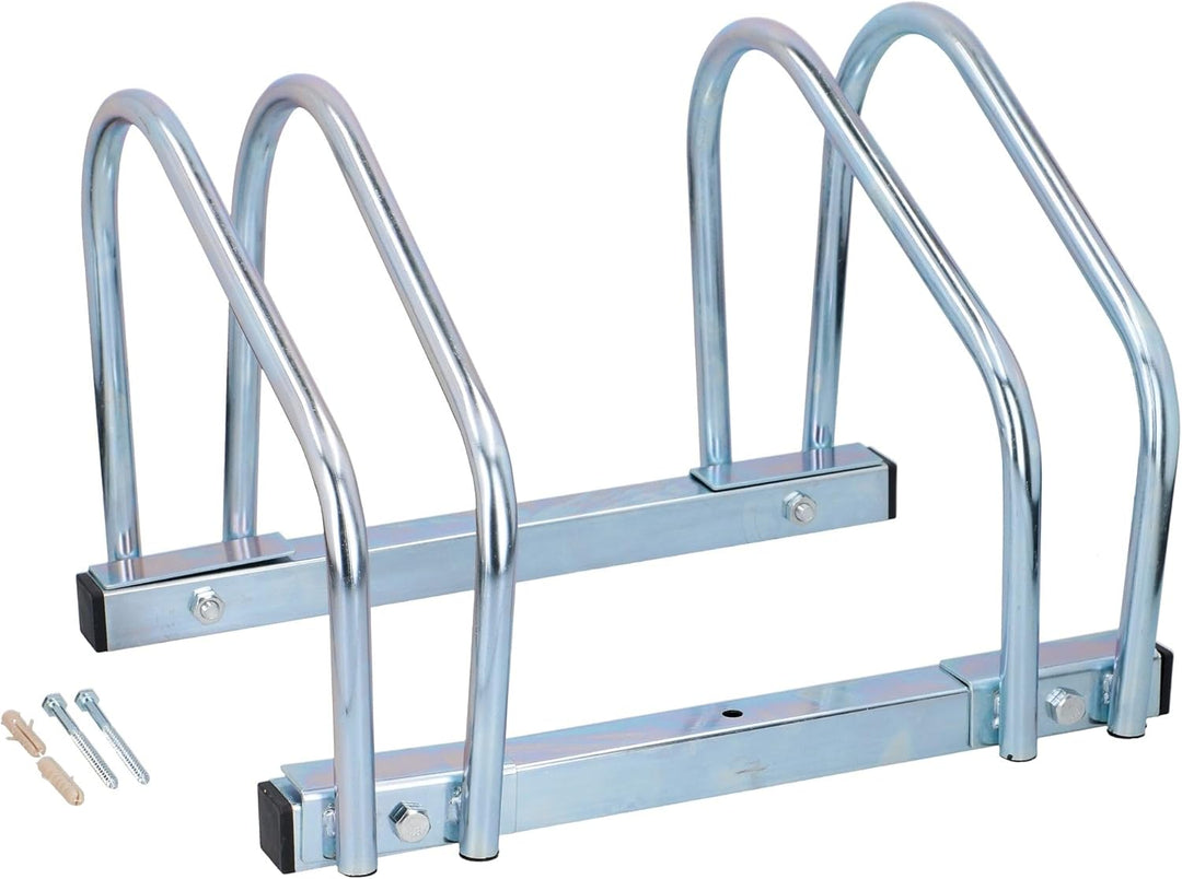 Dunlop Fahrradständer Fahrradhalterung für Zwei Fahrräder Wand und Bodenmontage