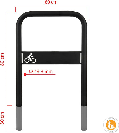 MORIA DESIGN Fahrradständer 110 x 60 cm Fahrrad-LogoBodenparker für 2 Fahrräder | stabiler Fahrradha