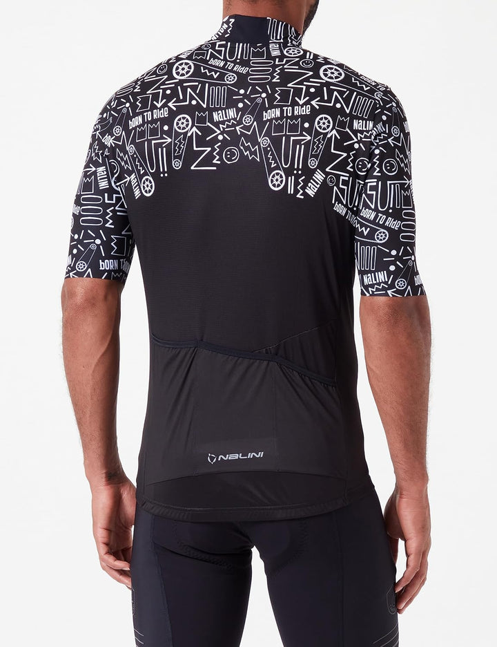 Nalini Herren T-Shirt XL Schwarze/Weisse Zahnräder, XL Schwarze/Weisse Zahnräder